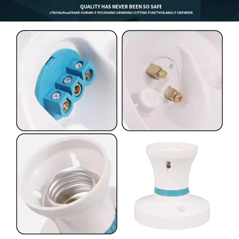 U55D E27 Lamp Socket Universals Lamp Holder Converter Led Lighting Base Socket Heat Resistant Round Lamp Holder Enduring