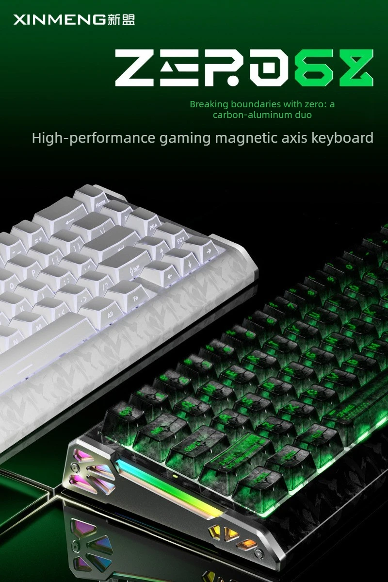 Xinmeng ZERO68 Pro Hall Effect Keyboard Wired/Tri Mode 8K Low Latency E-sports Grade Hall Sensor HIFI Gaming Keyboard Gamer Gift