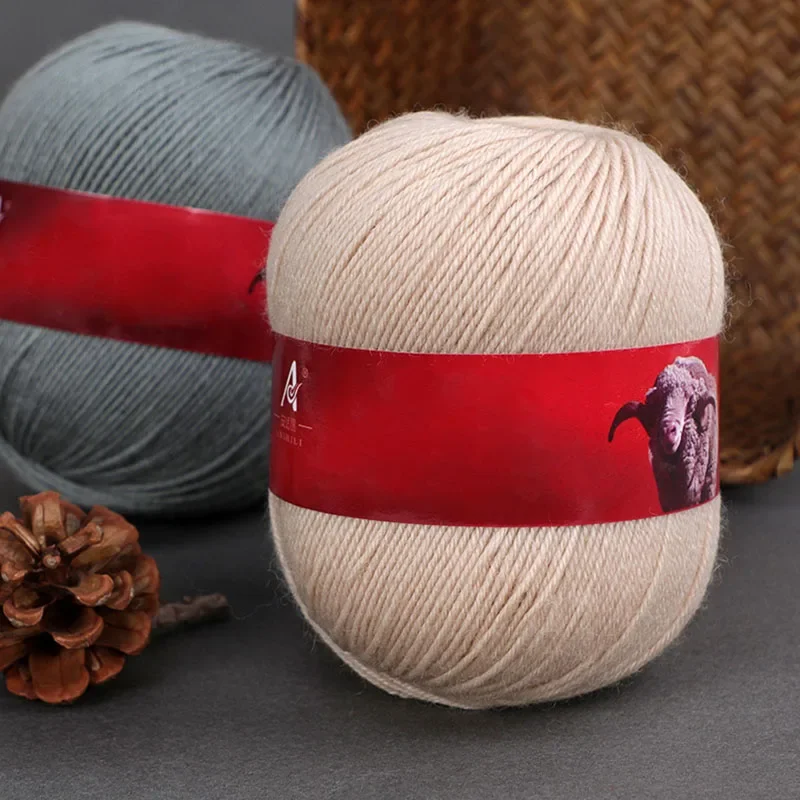 100% Wool Cashmere Yarn Hand-knitted Thread Yarn Ball Cardigan Hat Sweater 100% Wool Soft Thread Weaving Knitting Yarns 50g