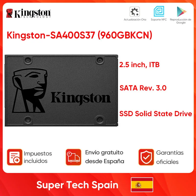 Kingston-SA400S37-960GBKCN 1TB 2.5'' SSD Solid State Drives SATA Rev. 3.0