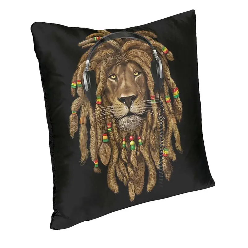 Nordic The King Of Judah Rastafarian Rasta Lion Cushion Cover Polyester Pillow Case for Living Room Pillowcase