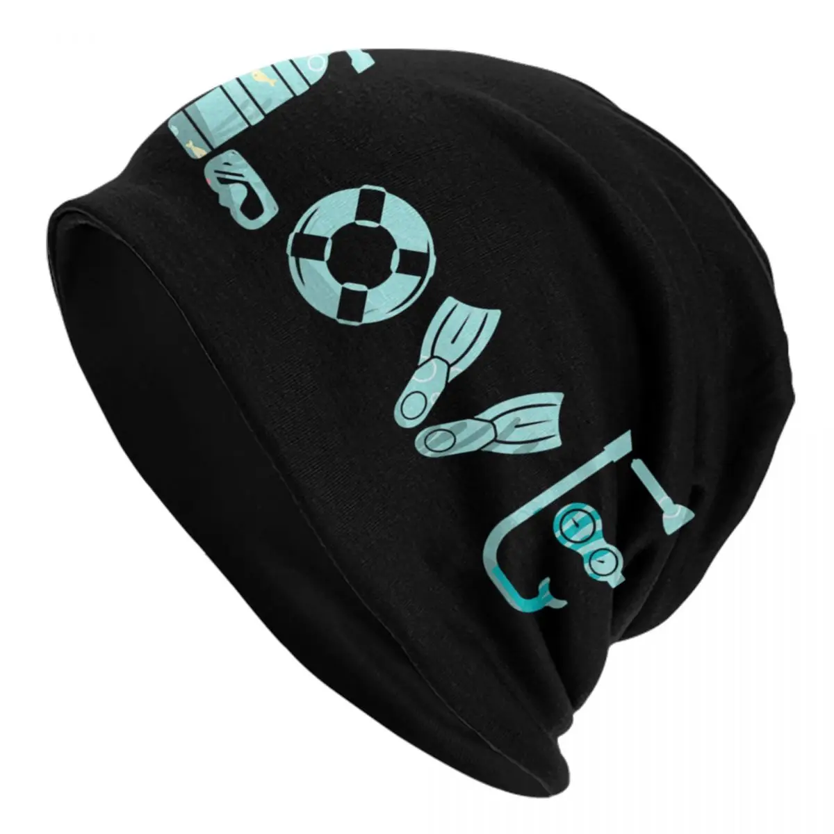 Love Scuba Diving Freediving Ocean Dive Gear Diver Skullies Beanies Caps Winter Warm Knitting Hat Hip Hop Bonnet Hats Ski Cap