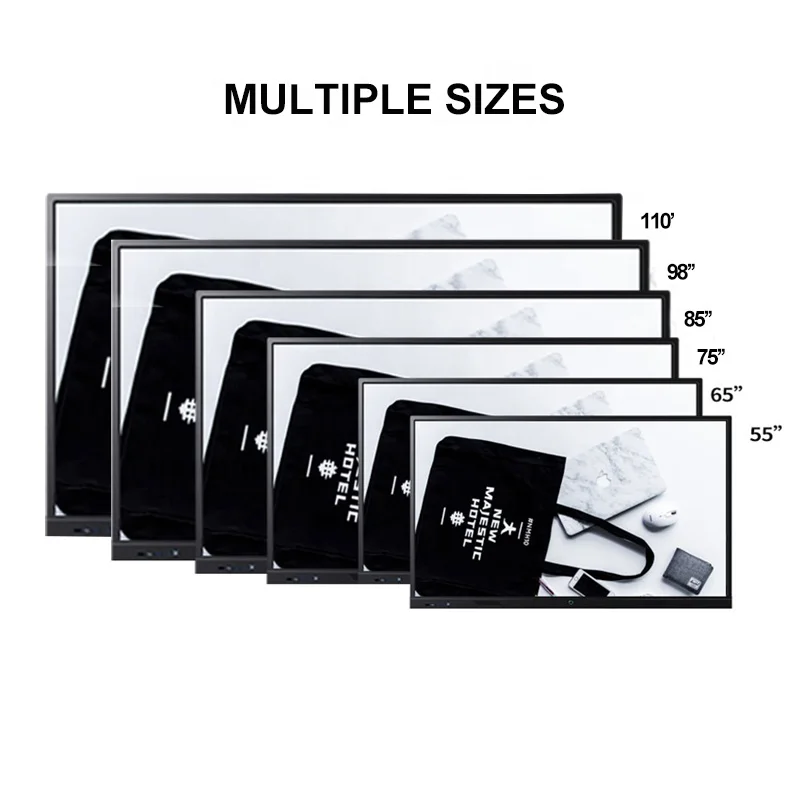 

55 65 75 85 100 110 Inch Dual System Digital Business Smart Interactive Displays For Company Meeting