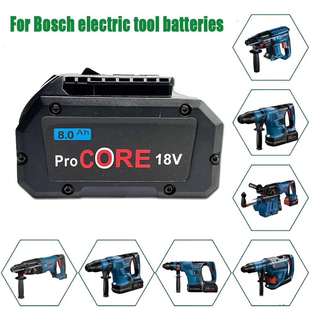 18V 8.0Ah 100% original Bosch rechargeable battery, suitable for tool BAT609 BAT618 GBA18V80 21700 high-power 5C power battery