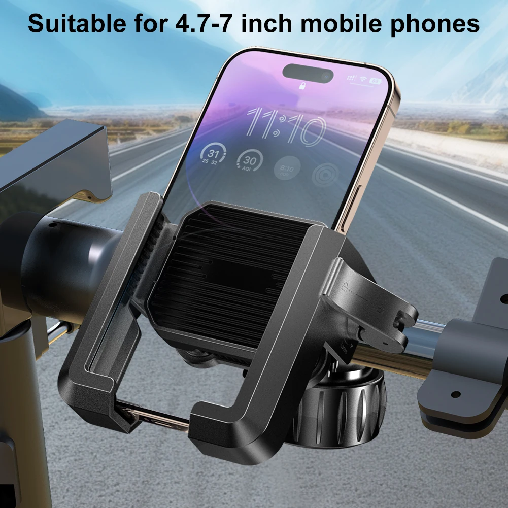 Soporte para teléfono de bicicleta, soporte giratorio de 360 grados para móvil de bicicleta, soporte para teléfono de bicicleta para teléfonos inteligentes de 4,7-7 pulgadas