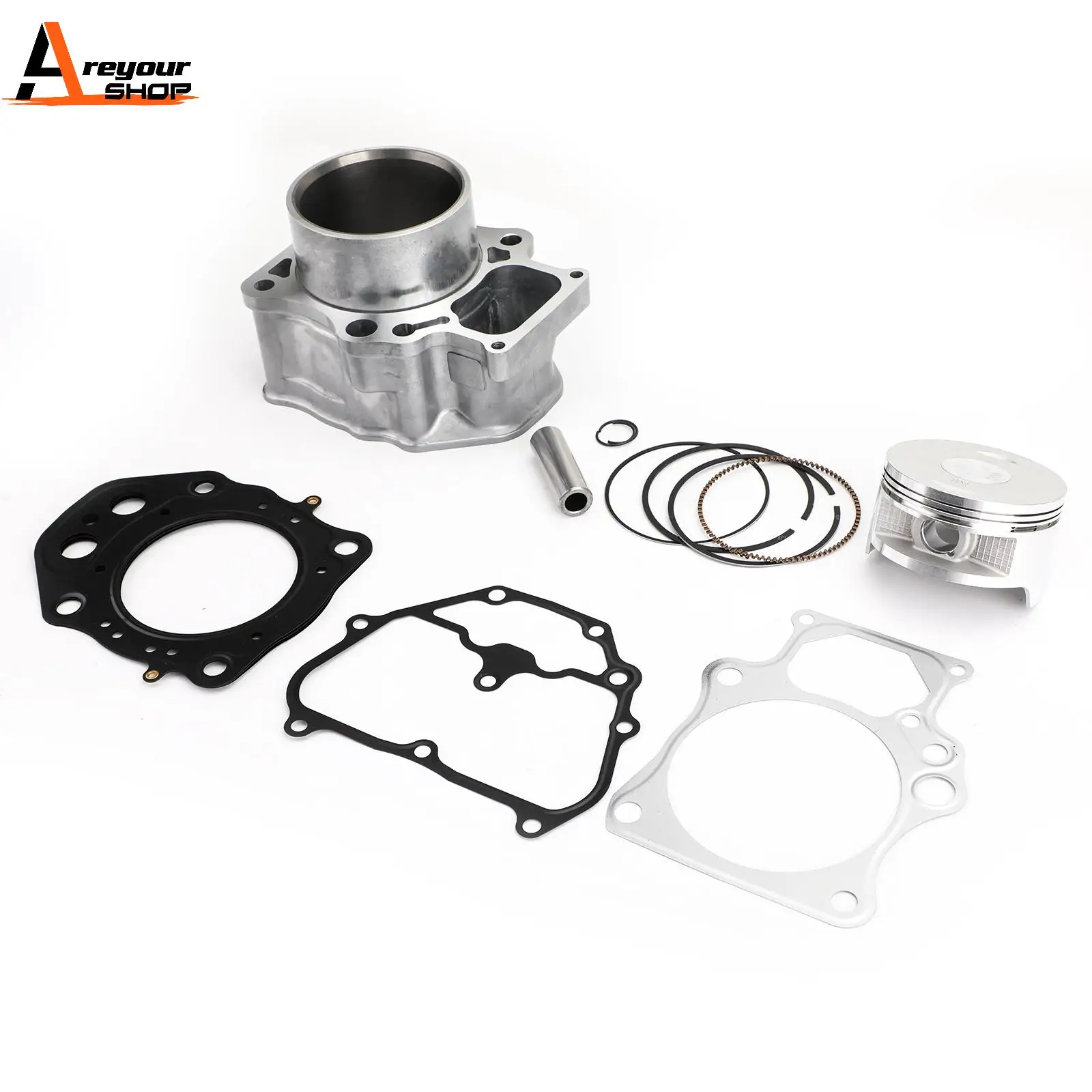 Areyourshop for Honda TRX420 F Rancher 420 2007-2018 Cylinder Piston Ring Gasket Top End Kit ATV Parts Aluminum