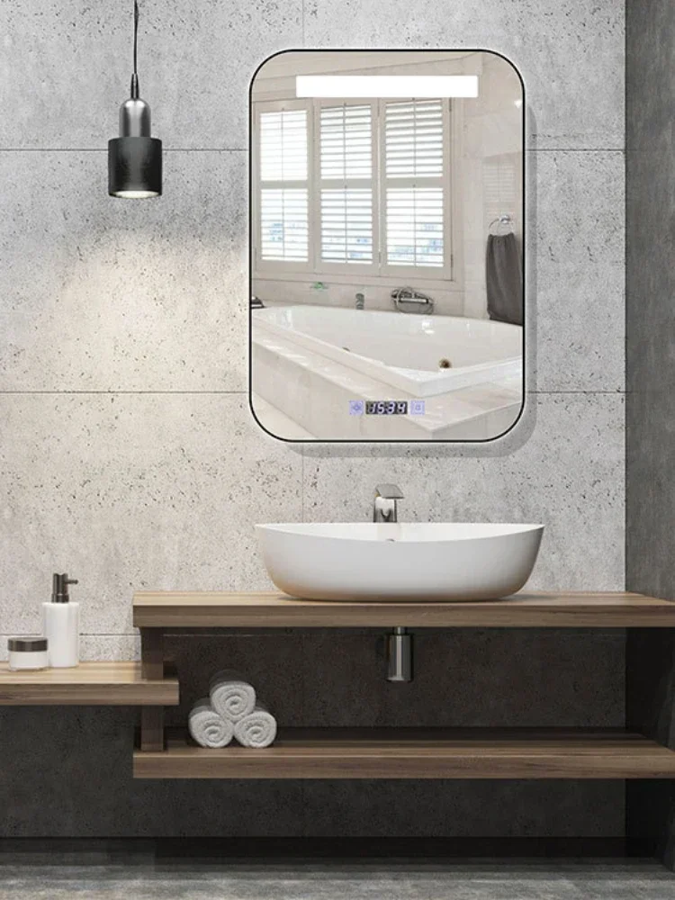 

Hotel Led Smart Bathroom Mirror Toilet Wall Hanging Bathroom Mirror Light Defogging Cosmetic Mirror Wholesale