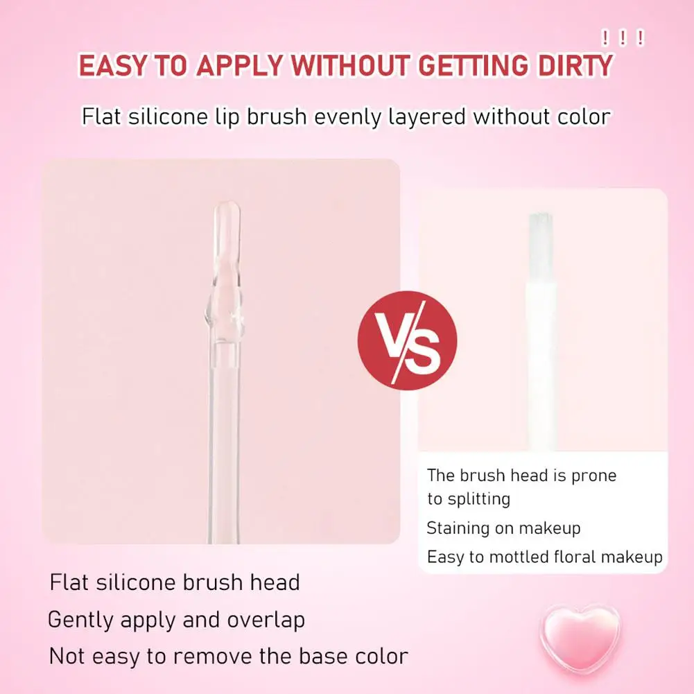 High-end 2-in-1 Double-End Matte Lip Glazen Glans Transparante Hydraterende Lipolie Glazuur Glans Shimmer Vloeibare Lipstick Glanzende Auto