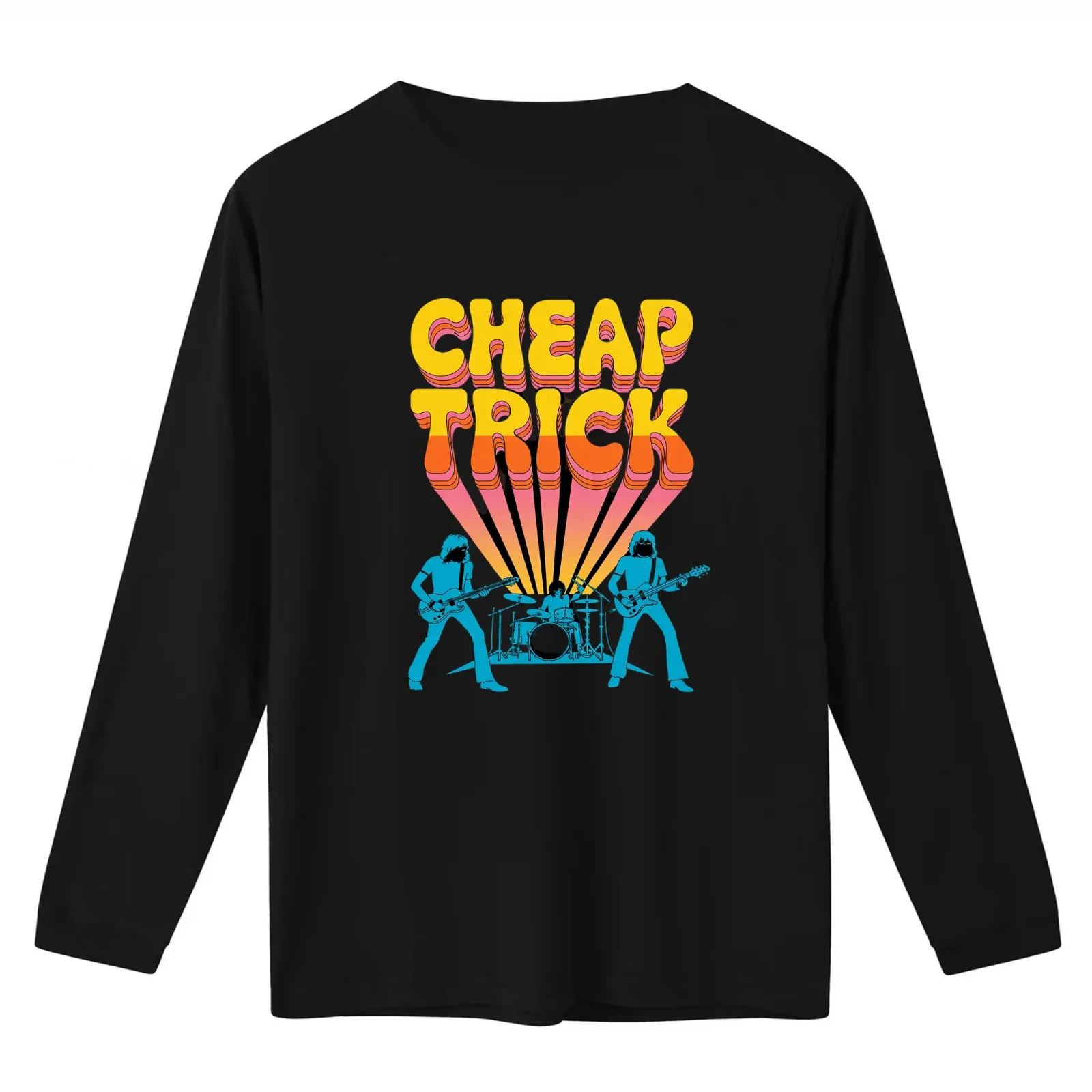 Music Band Cheaps Tricks T-Shirt Summer Casual Cotton Tee Oversized Streetwear Tops Vintage Graphic Print Unisex Men Women