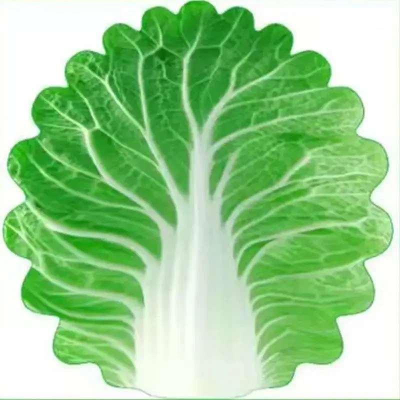 2025 Funny Flannel Blanket Realistic Cabbage Blankets Soft Plush Round Throw Blanket for BedCouch or Travel