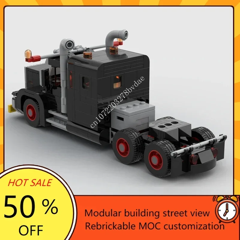 1927PCS シティトラック MOC ヘビーデューティー輸送 モジュール式住宅モデル DIY カスタムパズル クリエイティブコレクションおもちゃ 誕生日プレゼント用