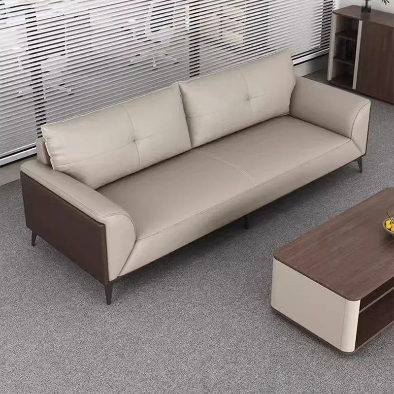 

Office, sofa, business, coffee table, meeting guests, simple, modern, genuine leather