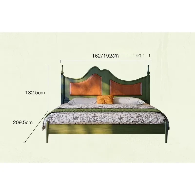 X  Antique Wedding Bed Master Bedroom High-end Atmosphere Household Solid Wood Bed