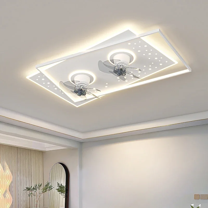 Fan with lights Ledceiling light lights for living room Modern led lights fan Ceiling bedroom lamp the lamps Super bright silent