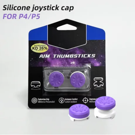 2pcs Silicone Thumb Grip for P5/P4 Joystick Booster Caps Game Controller Accessories Rocker Cap Pair Supports P4/P5 view 3