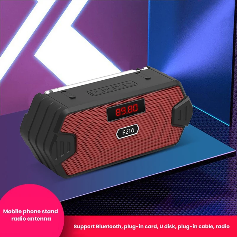 Alto-falante sem fio portátil bluetooth mini subwoofer suporte cartão tf usb alto-falante receptor fm/rádio com fm