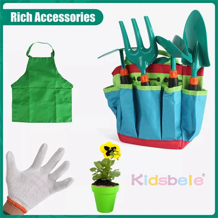 Gardening Tools for Kids Ages 2-4 Portable Watering Can Garden Planting Toys Outdoor Garden play Toys