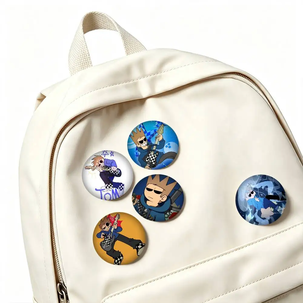 T-Tom Eddsworld Animation  25mm 32mm 44mm 58mm 75mm Brooches Badges Pins for Accessories Gift