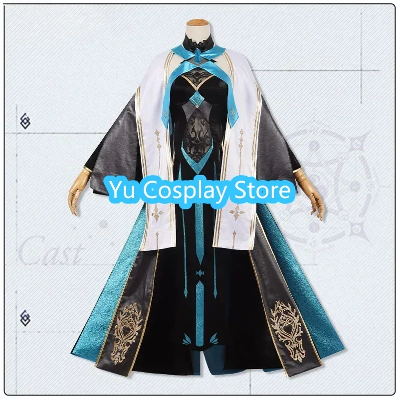 Game FGO Winter Queen Morgan le Fay Cosplay Costume Fancy Party Dress With Crown Halloween Carnival Uniforms Custom Made