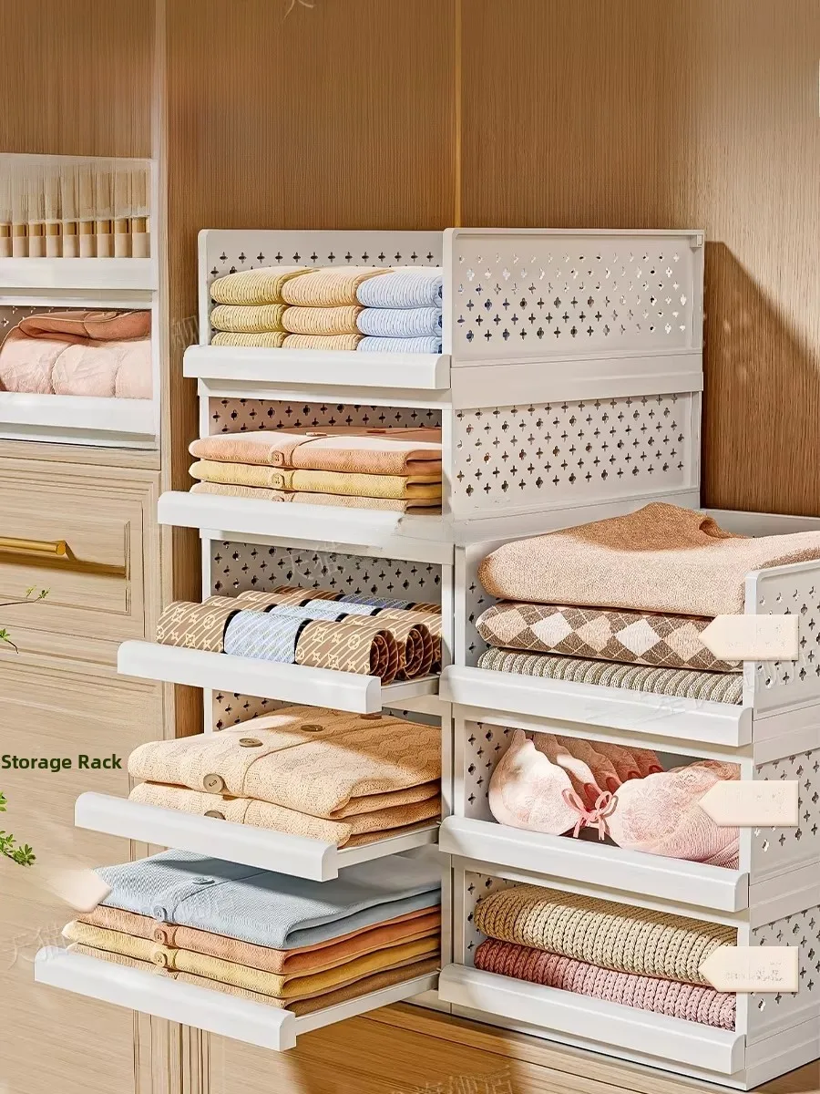 

Organizing Closet Dividers Drawery Type Storage Box Clothes Trousers Sorting Rack Storage Basket Home Organization Tools