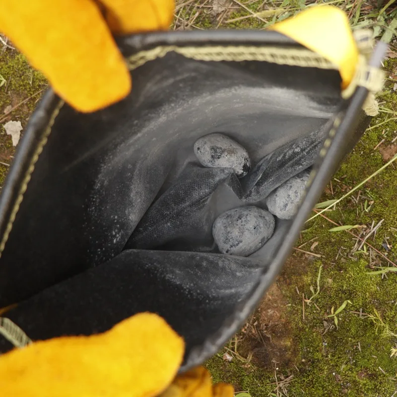 حقيبة تخزين الفحم من كامب فاير - حقيبة قماش سوداء مقاومة للحريق لنقل الشواء والفحم في الهواء الطلق #1