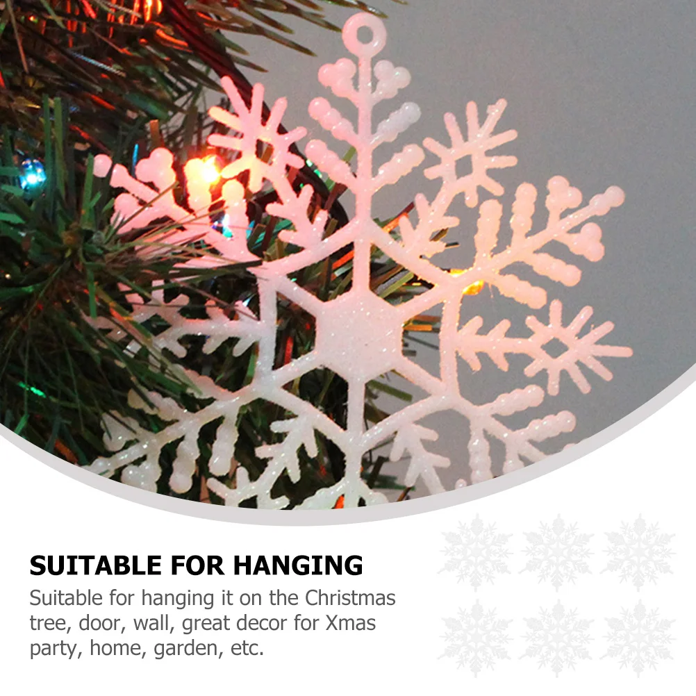 

6pcs Christmas Hanging Snowflake Decoration Xmas Tree Pendant Party Ornament Sturdy Wall Garden Decor Snowflake Pendant