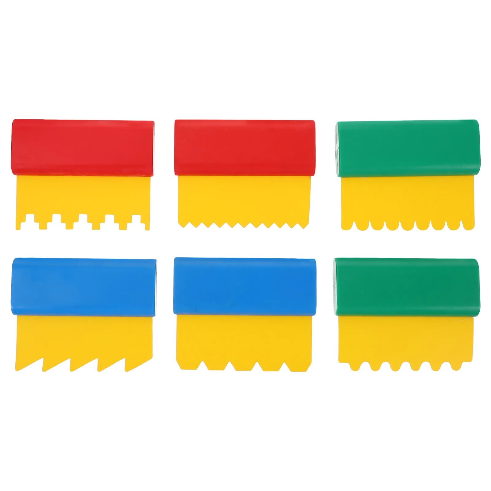 6Pcs Line Scrapers DIY Painting Tools Non Breakable Bright Colors Graffiti Drawing Scrapers Preschool Art Supplies