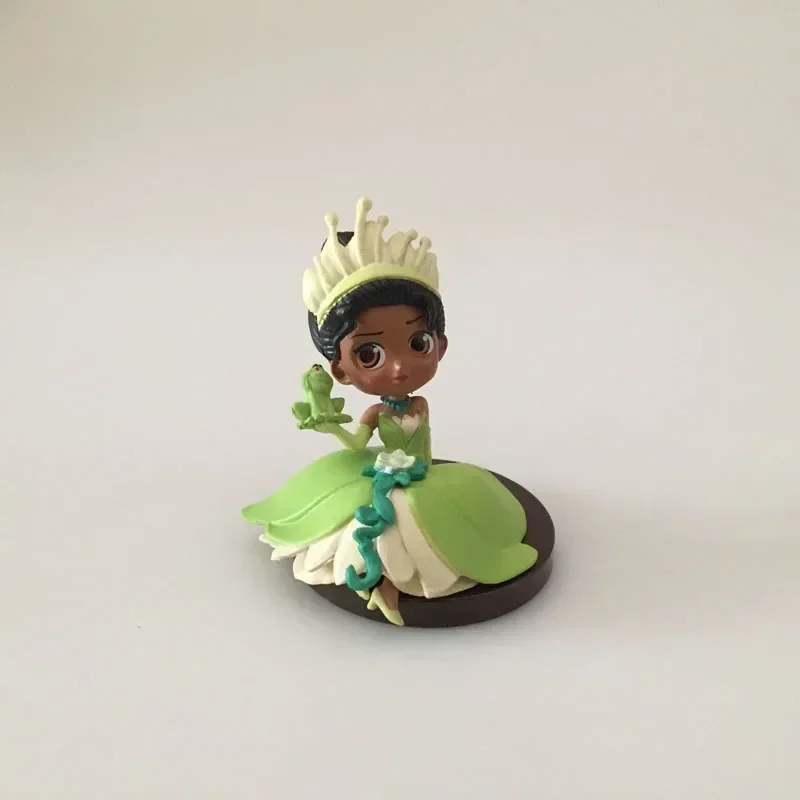 5-8cm 8pcs/set Q Posket Princess Tiana Snow White Rapunzel Ariel Cinderella Belle Mermaid PVC Action Figures Model Toys Kid Gift image 3