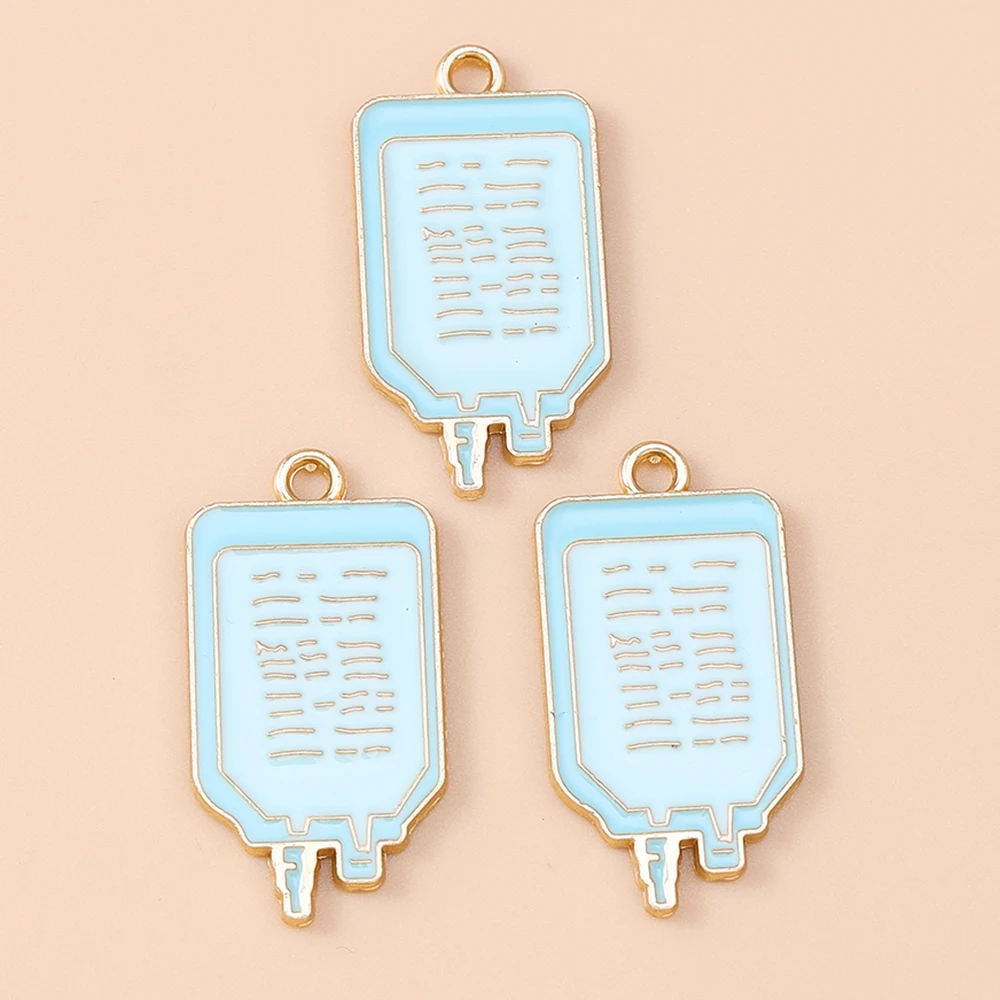 Leslie 10 Stück Emaille Medizinische Stethoskop Spritze Krankenschwester Hut Anhänger für Armband DIY Ärzte Charms Schmuckherstellung – Detail 18