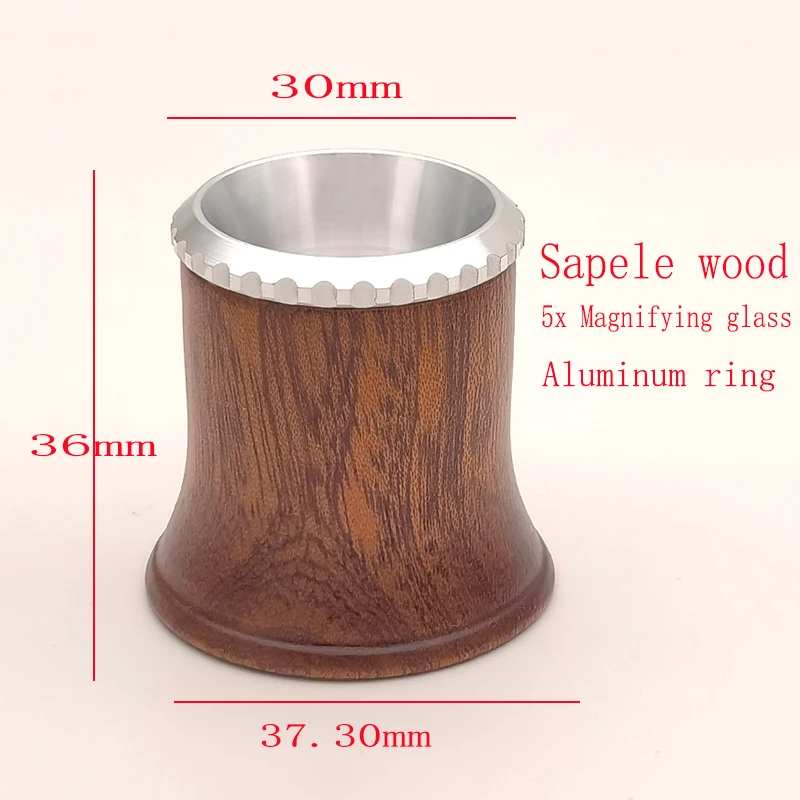 Watch Shapele Wood 5X Magnifying Magnifer Louper For Watchmakers and Jewellers Watch Tools