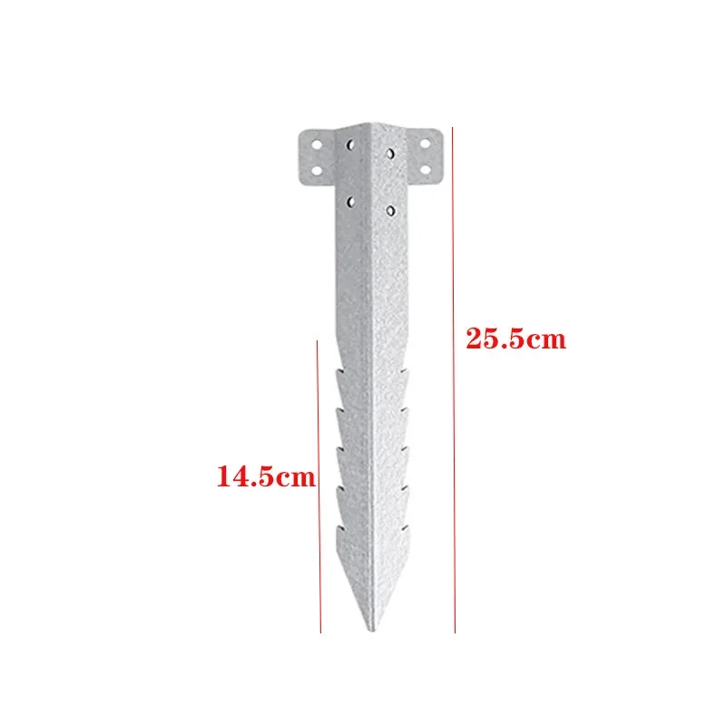 Small railway sleeper bracket Heavy metal sleeper pile Serrated fence post bracket