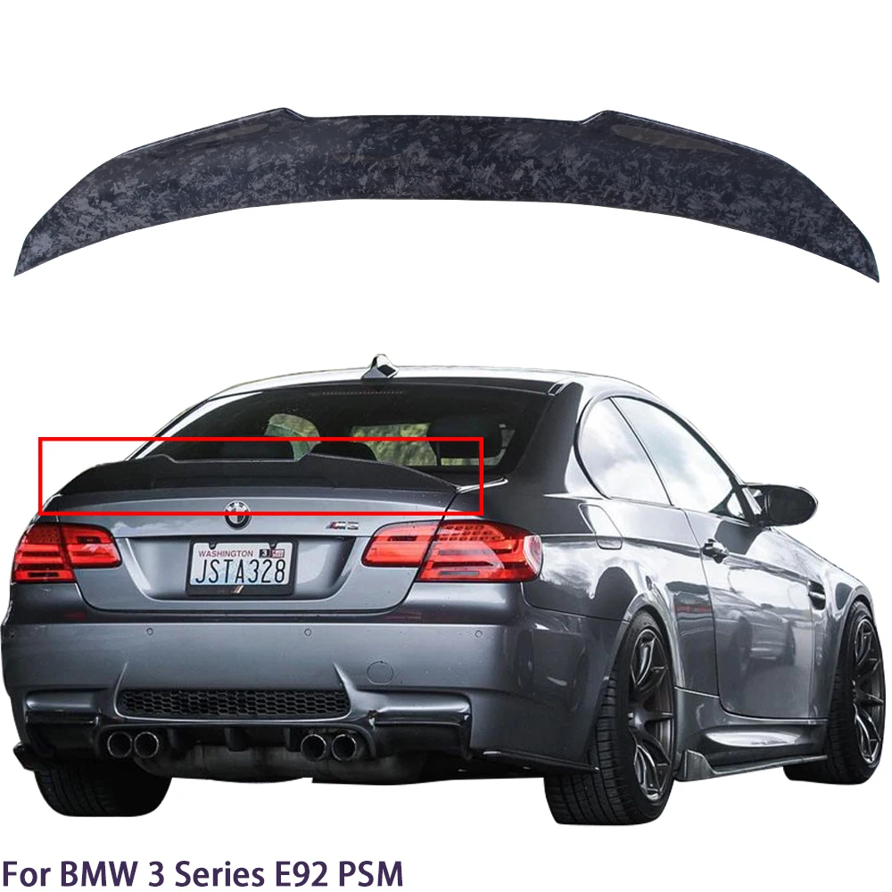 

For BMW 3 Series E92 Coupe&E92 M3 PSM Style Forged Carbon Fiber Rear Spoiler Trunk Wing 2005-2013