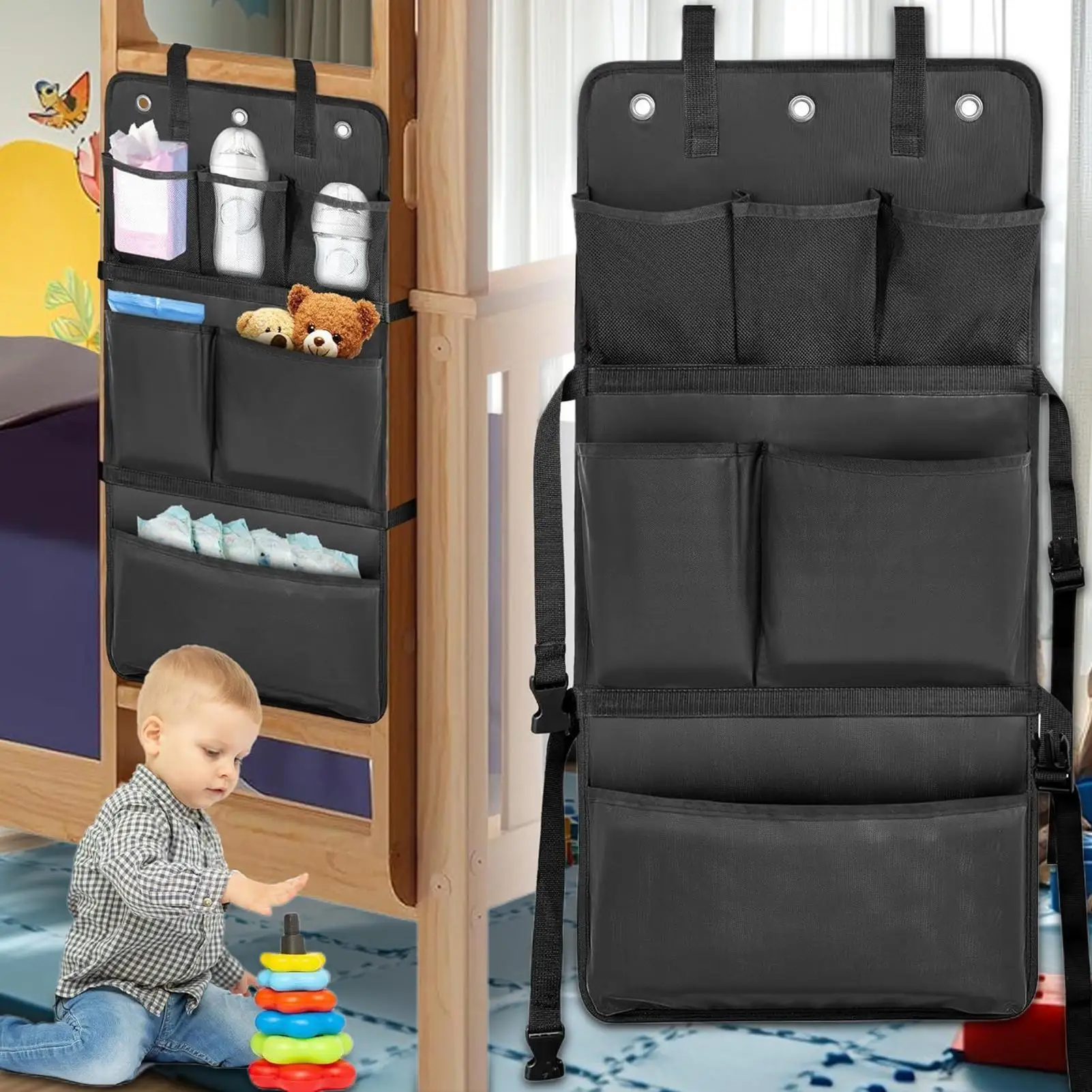 Bunk Bed Ladder Guard Bed Ladder Guard Lock Kids Protector Adjustable Foldable Climbing Falling Protection For Nursery Home
