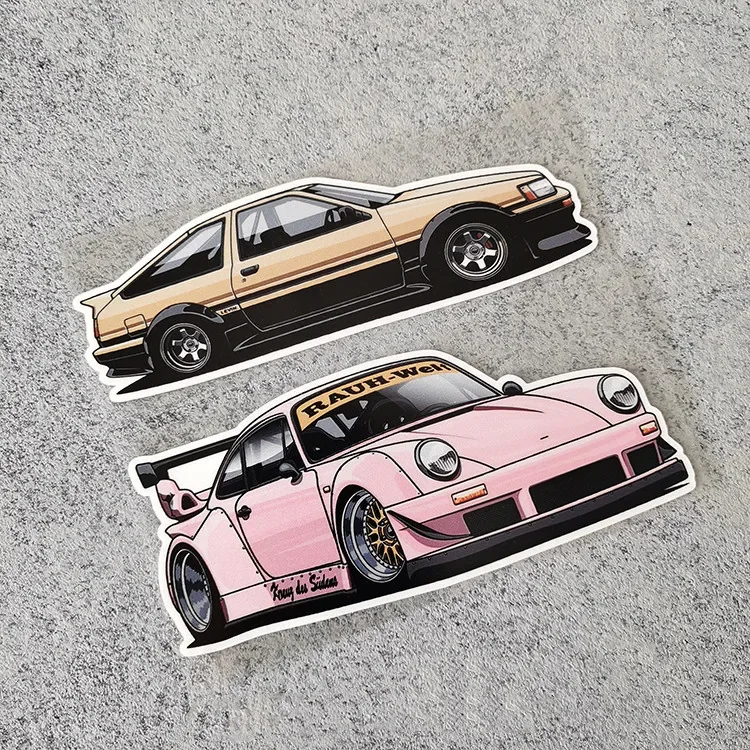 Car Styling Stickers for Pink Vehicle Rocket Bunny 86 Motor Bike Laptop Keyboard Case Decorate Decal Reflective