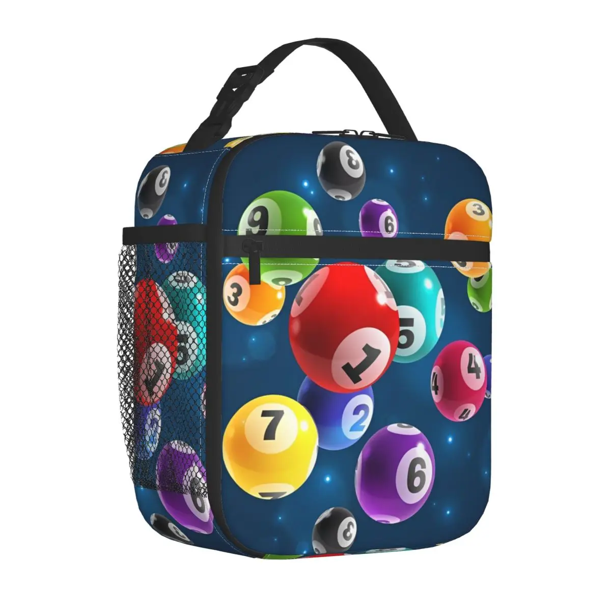 

Bingo Balls Game Insulated Lunch Bag Large Lunch Container Cooler Bag Tote Lunch Box Work Picnic Men Women