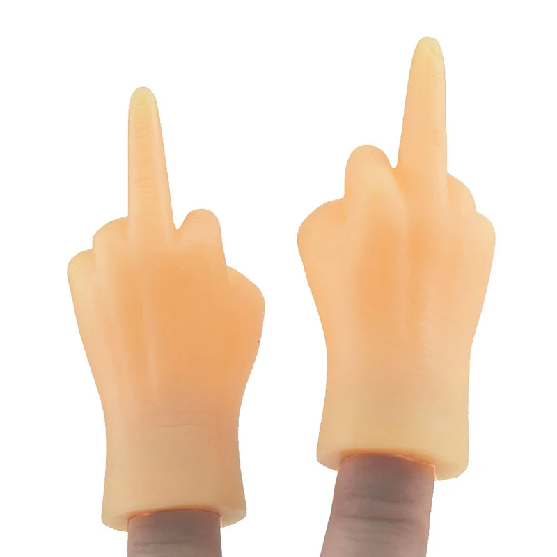 2 stks/zak Nieuwigheid Mini Leuke Vinger Speelgoed Kids Halloween Wacky Middelvinger Vingervormige Vinger Cover Speelgoed Kinderen Vakantie cadeau