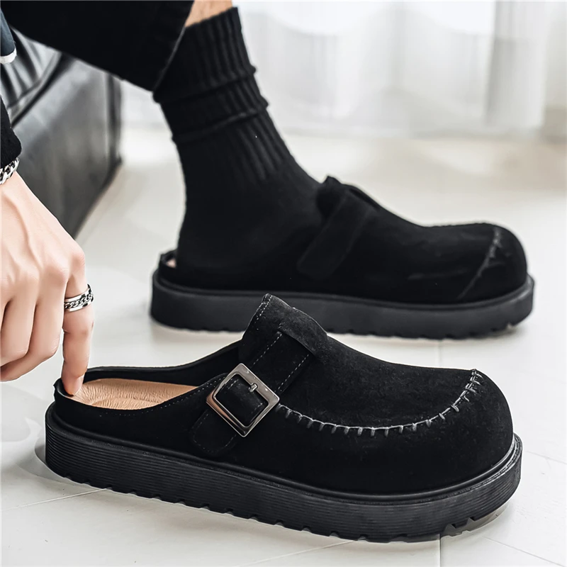Summer Light Men Slip On Canvas Cloth Shoes Minimalist Plain Upper Anti Slip Flat Sole Versatile Male Outdoor Driving Loafers