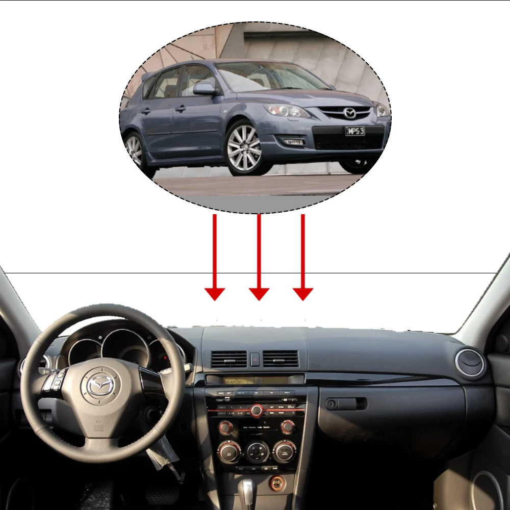 for Mazda 3 Mazda3 M3 BK 2004 2005 2006 2007 2008 Car Dashboard Cover Dash Mat Anti-Slip Pad Sunshade DashMat Auto Accessories
