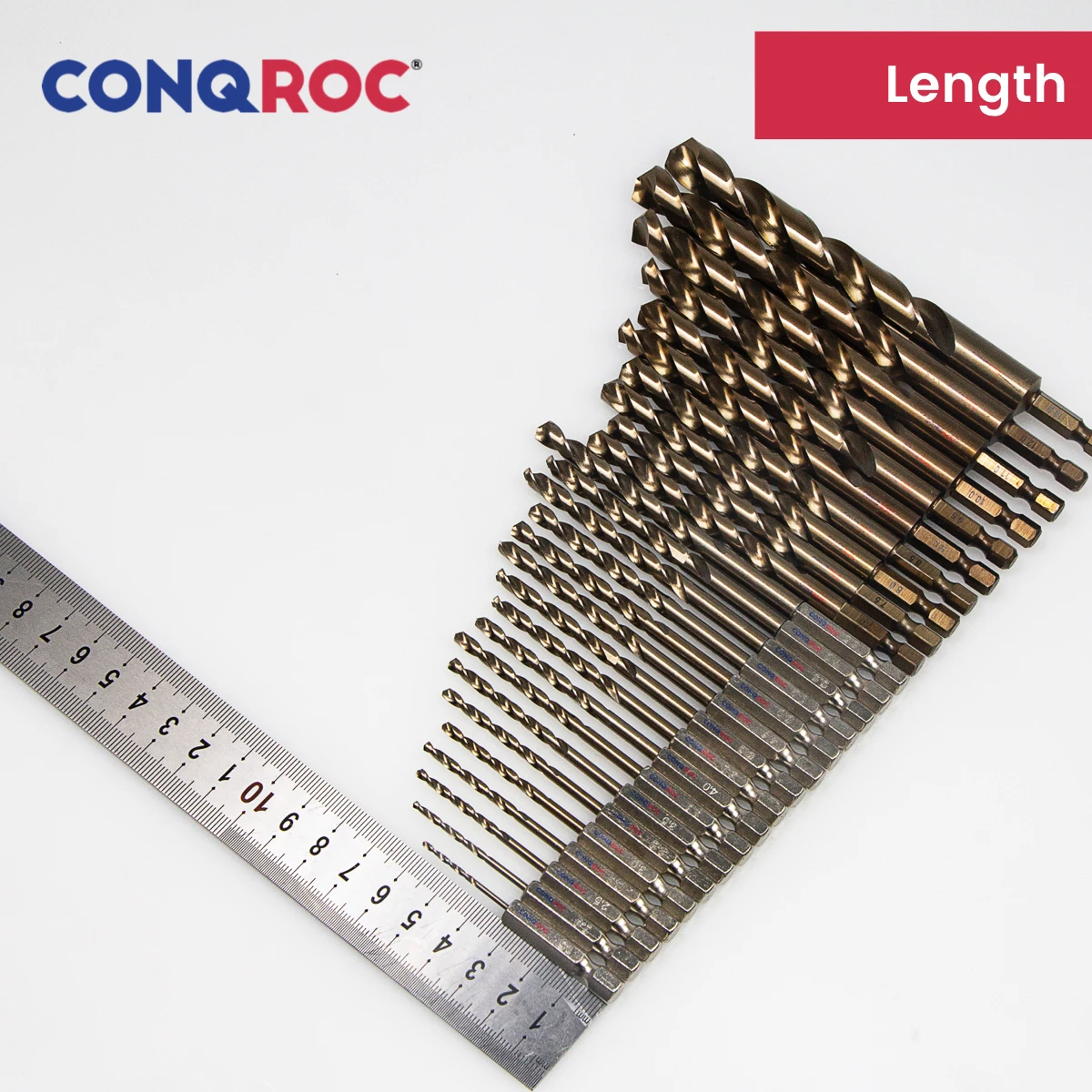 Twist Drill Bit HSS M35 Cobalt 1/4"(6.35mm) Hex Shank 27-Option Diameter-1.5~13mm