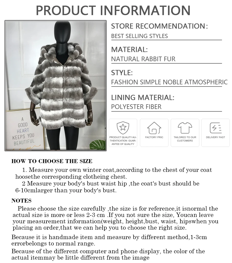 Real Chinchilla Rex Rabbit Fur Coat Women Winter Short natural Rex Rabbit Fur Jacket Warm Thick Coat With Hood