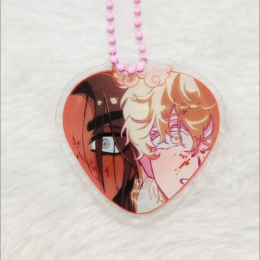 새로운 '에일리언 스테이지' 주변기기 키체인 '이반 틸' 하트 모양 학교 가방 펜던트 선물 컬렉션