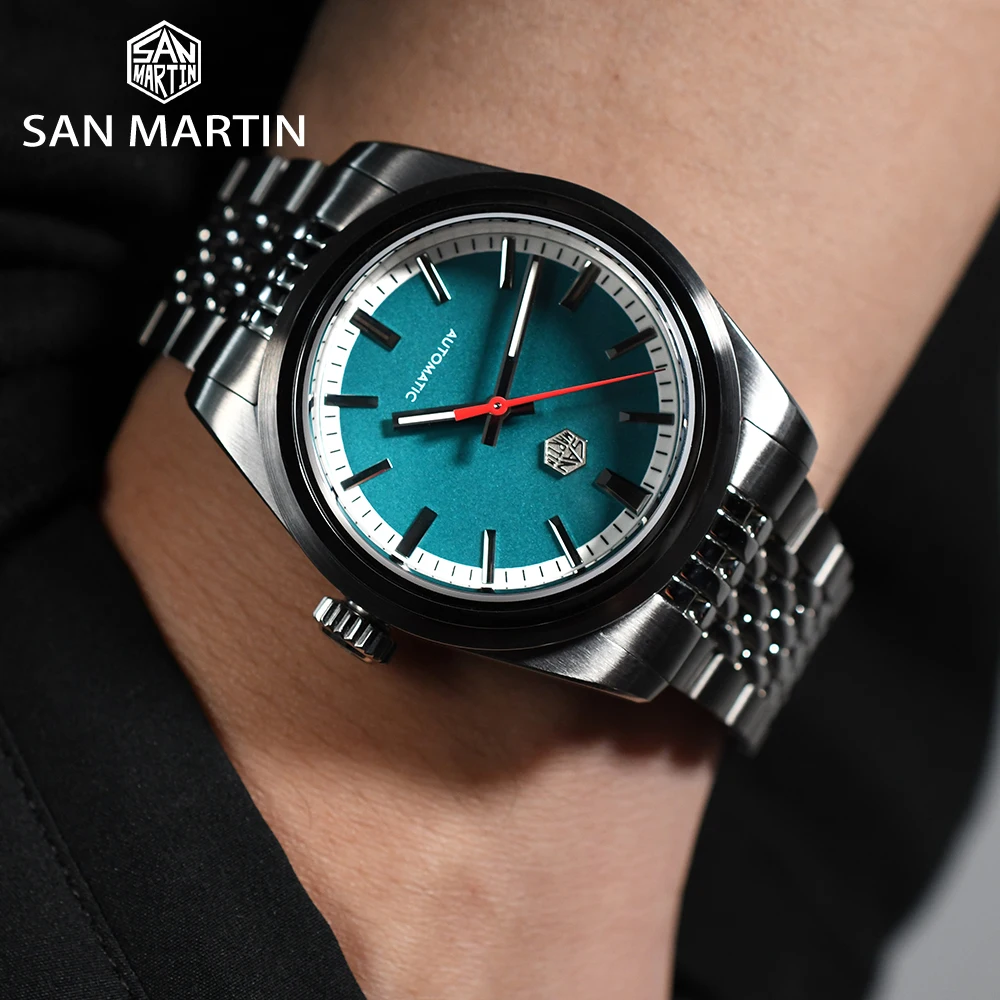 San Martin Men Watch 37mm Fashion Sports Watches NH35 Automatic Mechanical Wristwatch Sapphire 200m Waterproof Luminous Reloj