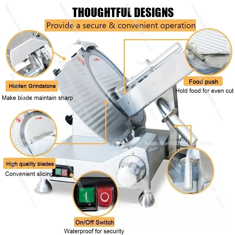 Commercial Semi Automatic Beef Roll Slicer Frozen Meat Slicing Machine for Hot Pot Restaurant Meat Processing -095