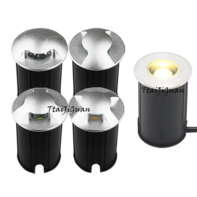 

AC110V220V DC12V 1W 3W 5W Spotlights Outdoor Waterproof Recessed Underground Lamp Floor Landscape Lighting LED Garden Light IP67