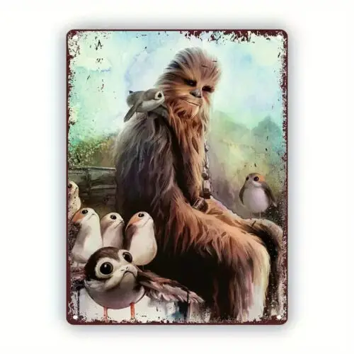 Chewbacca The Affable - Officially Licensed Retro Iron Wall Art, -Aluminum