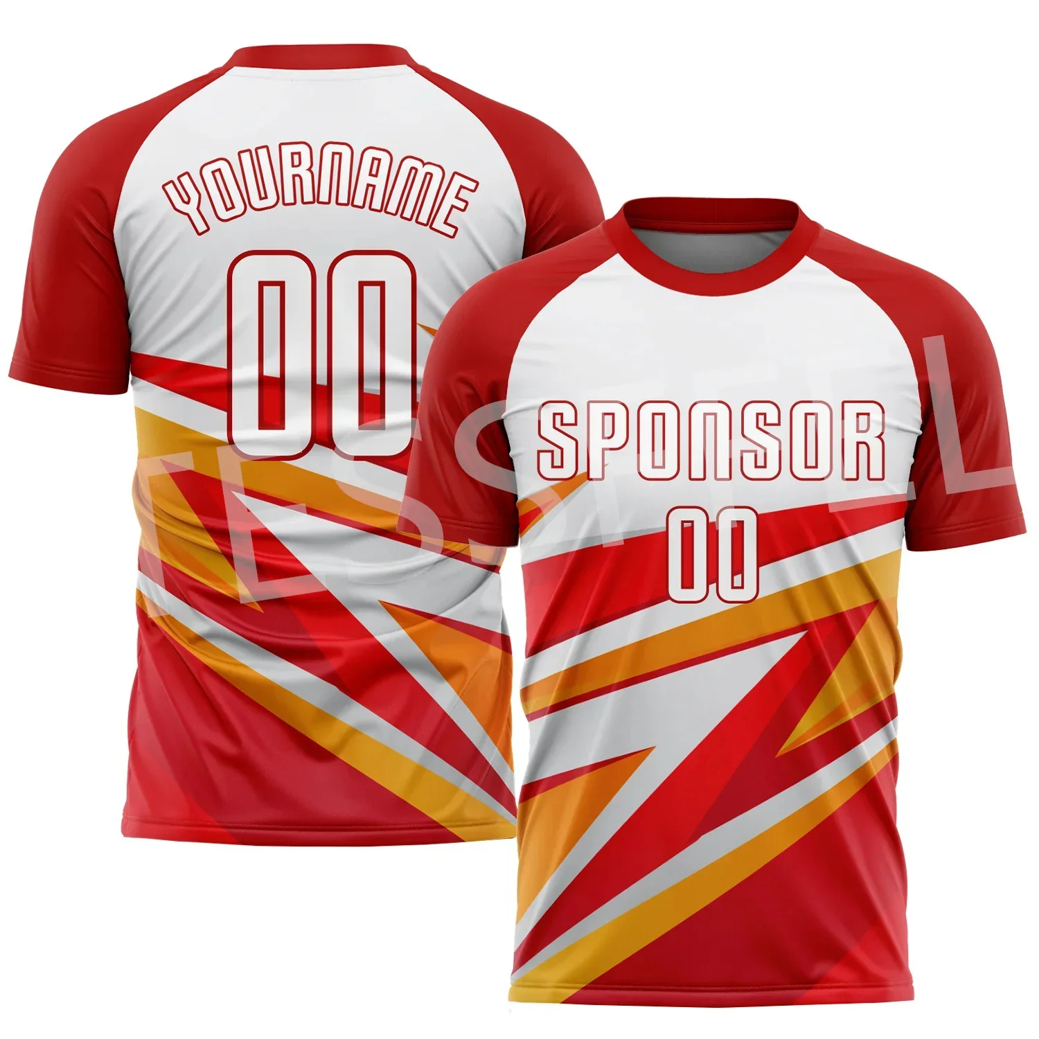 Custom Name Football Team Suits Soccer Sports Jersey Retro 3DPrint Summer Casual Harajuku T-Shirts Streetwear Short Sleeves XA9