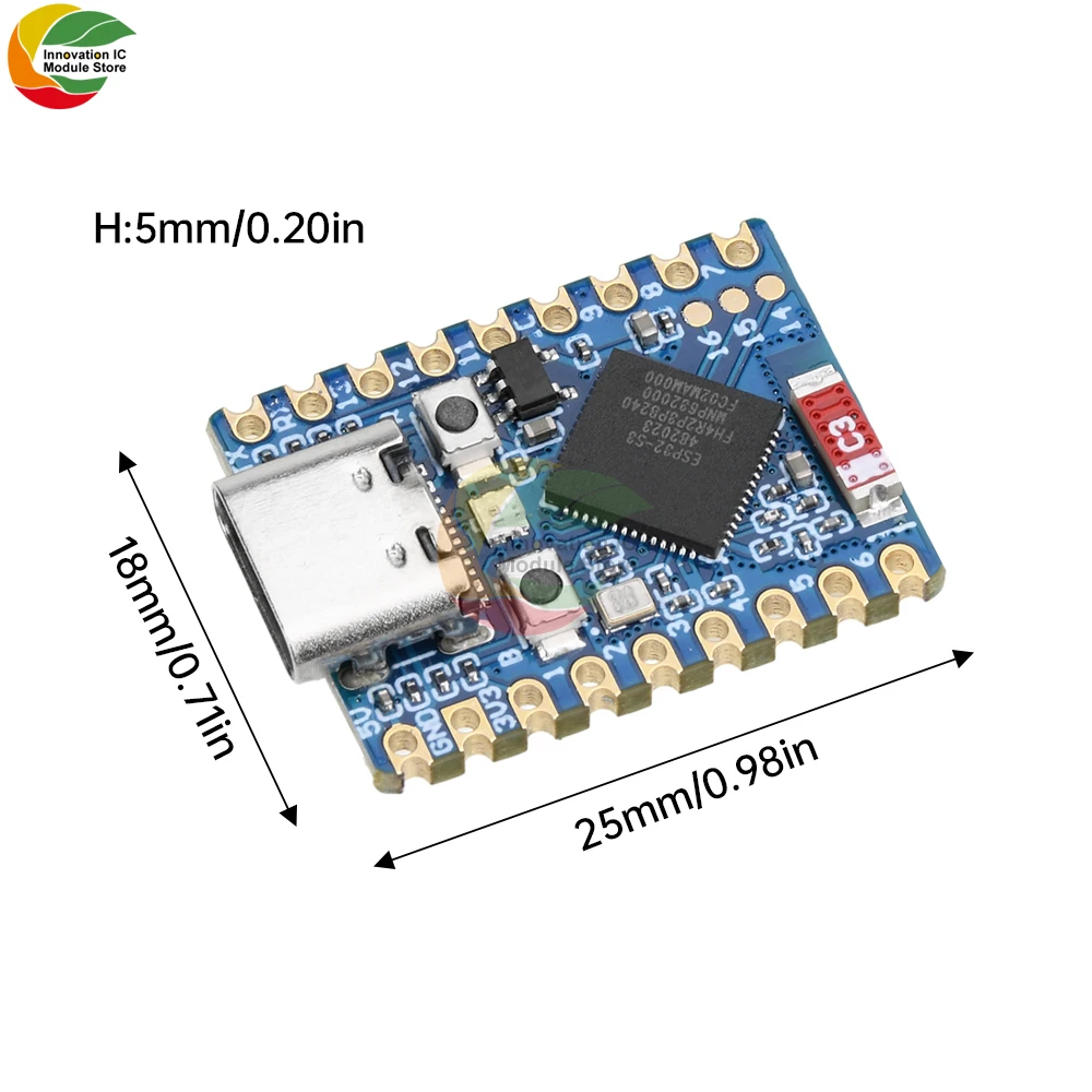 ESP32-S3 WiFi BT Mini Development Board Module Dual Core Processor Based on ESP32-S3 FH4R2