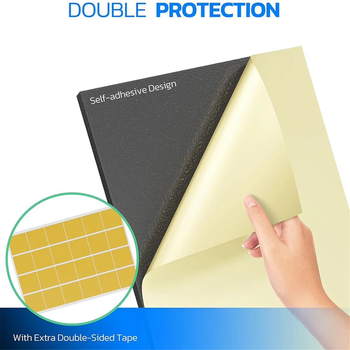 12 Pack Self Adhesive Pyramid Sound Proof Foam Panels, 24 x 12 x 2Inch Acoustic Panels,for Noise Absorbing Canceling