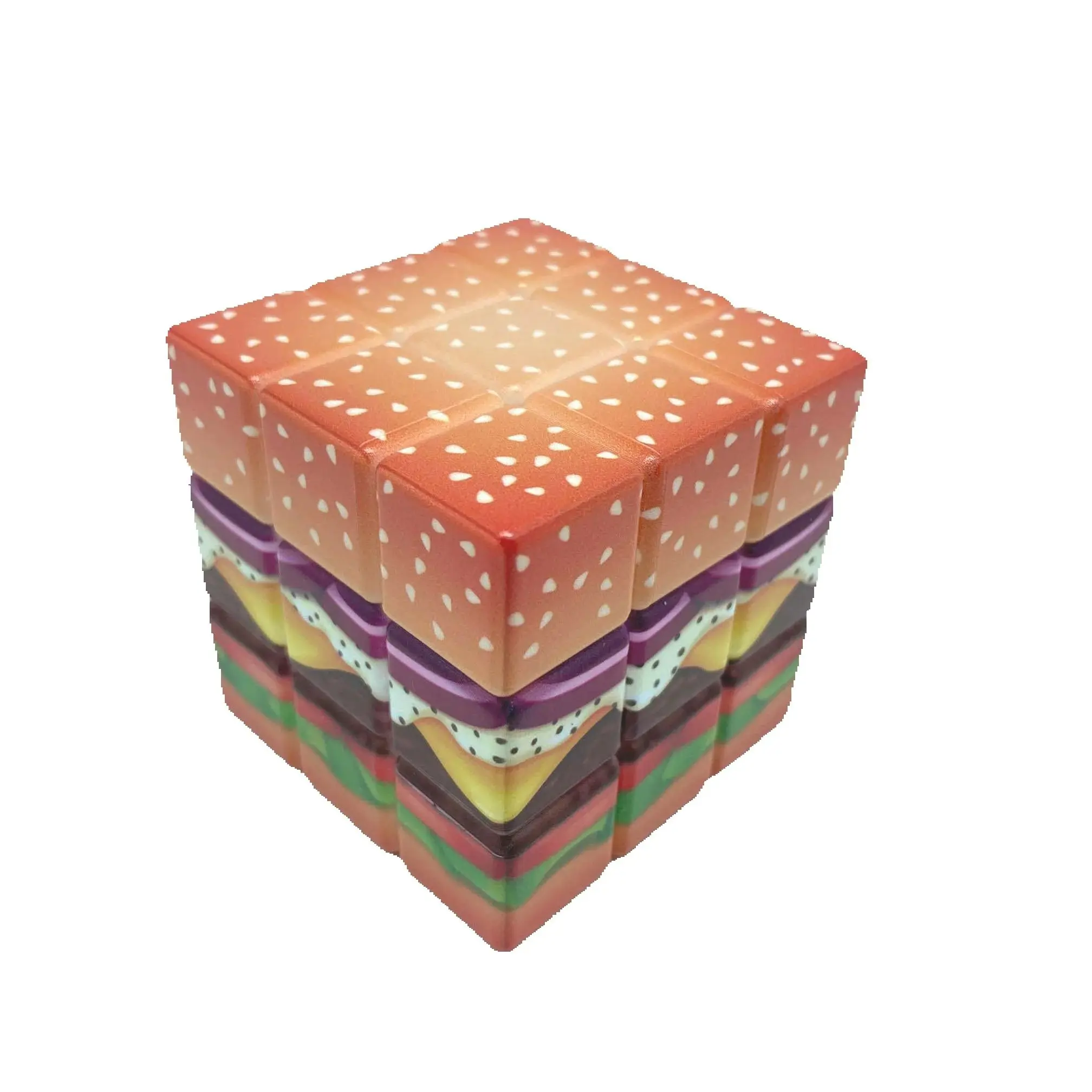 Calvin Yummy Cheess Hamburger 3x3 Magic Cube Strange Shape Magic Cube Puzzle Toy Children Gift Cubo Magico Puzzle