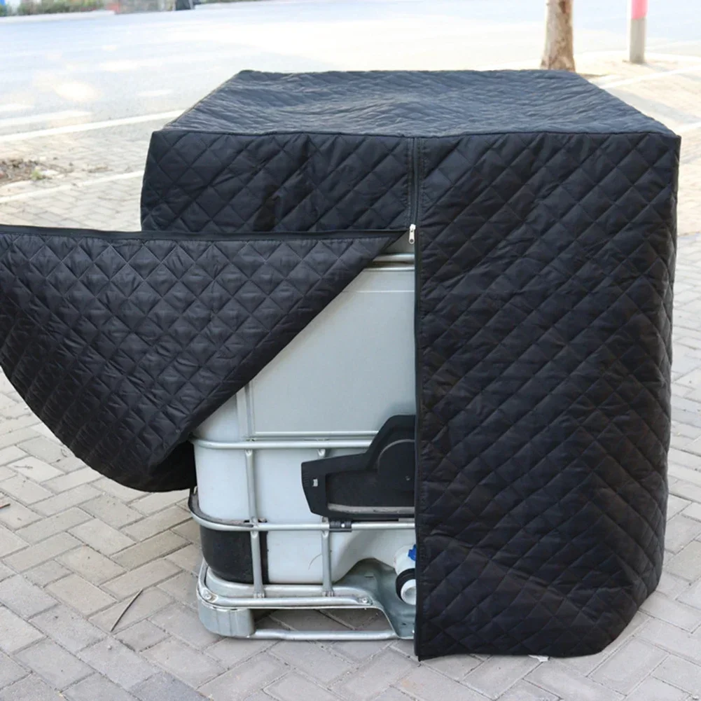 

Easy Install IBC Tank Cover Frost-Proof Cover Aluminum Foil Lining Custom Fit Design Easy Installation Sturdy Seams